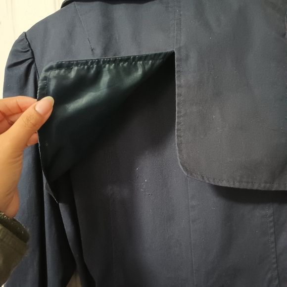 🌟Atmosphere Navy Blue Trench Coat Size S🌟 - Picture 13 of 16